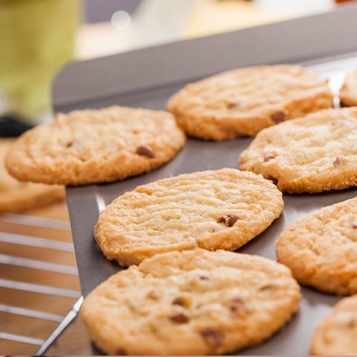 Judge JB11 Baking Sheet with cookies on it