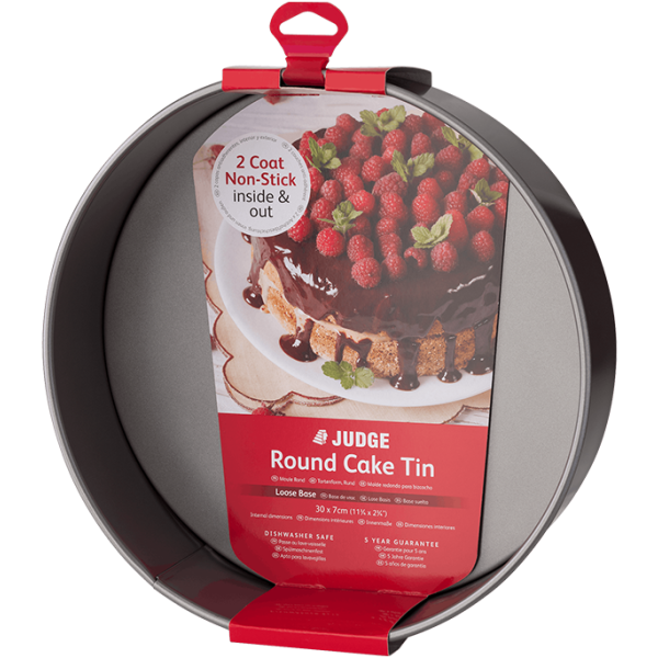 Judge JB57 Bakeware 12" Round Cake Tin with label