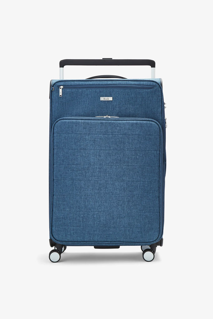 Large Suitcase In Denim Blue