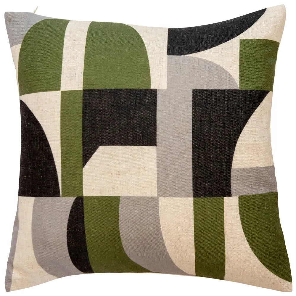 Manhattan Olive 45x45 Cushion - front of the cushion pictured