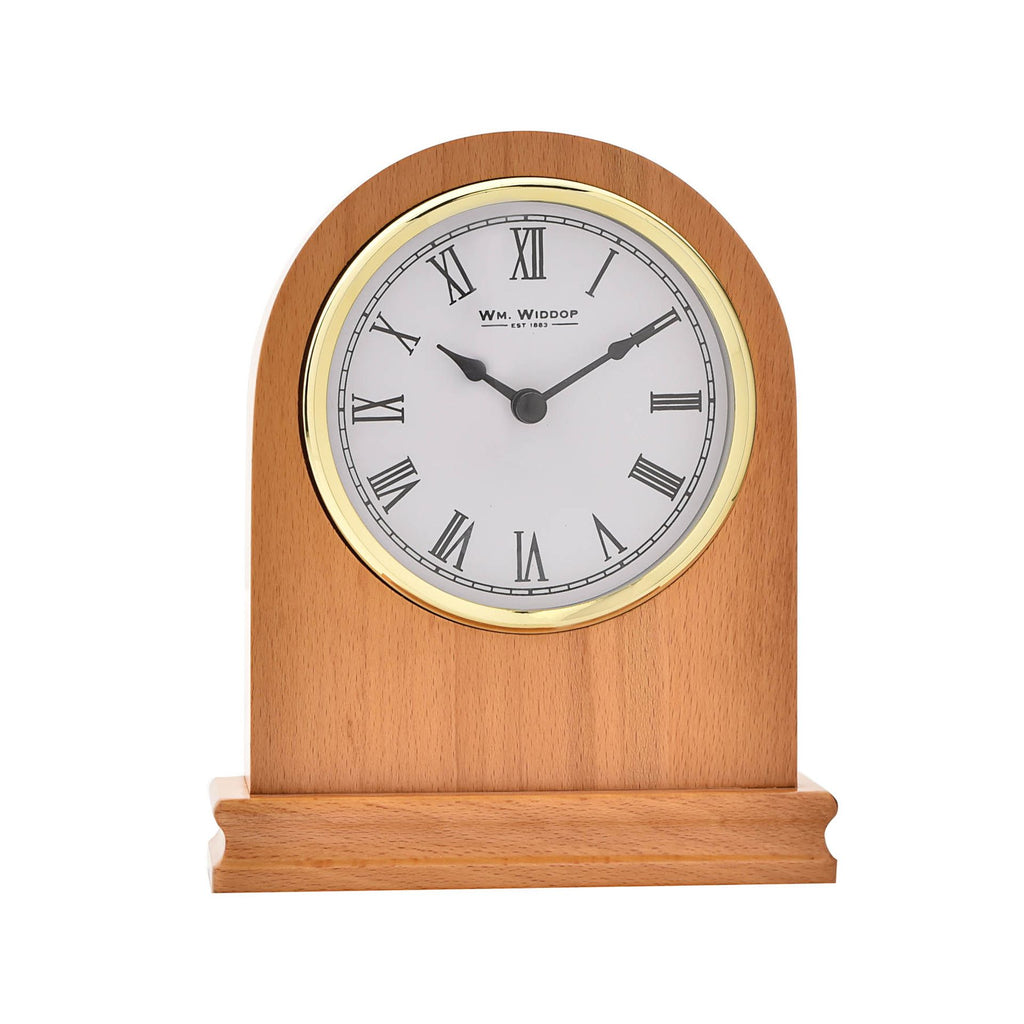 Mantel Clock Wooden Arched 