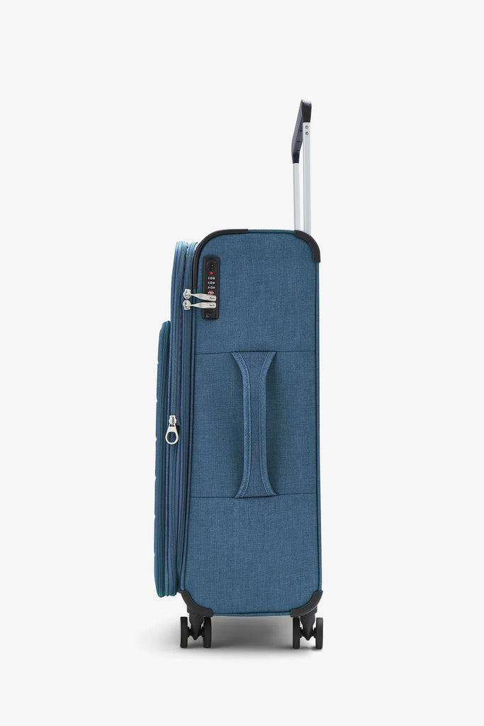 Medium Suitcase In Denim Blue side
