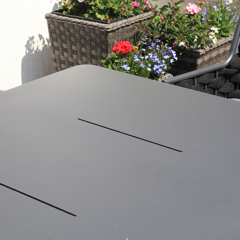 Porto MJT301 6 Seat Garden Set - close-up of aluminium table top