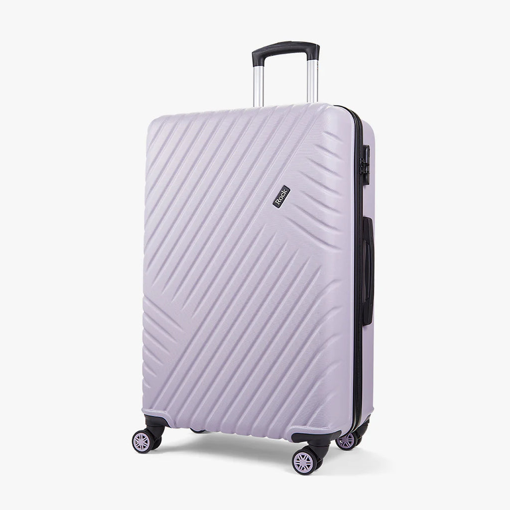 Rock TR0263PULGE Santiago Large Suitcase Purple - front of suitcase at an angle
