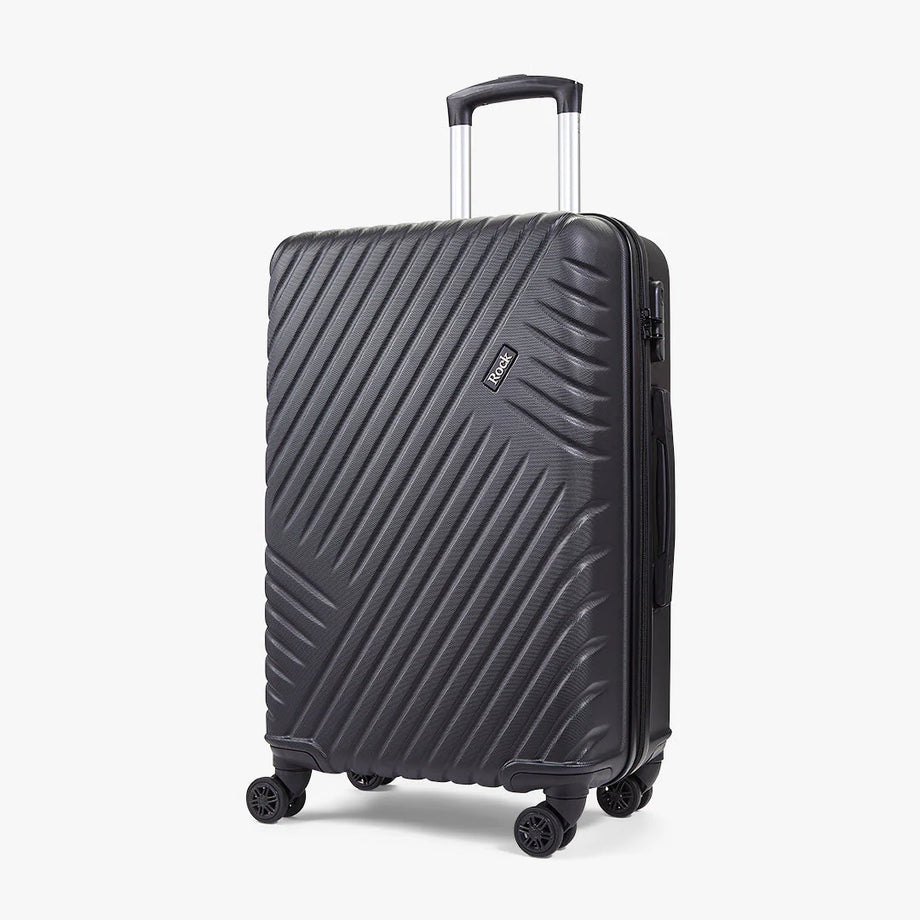 Rock TR0263BLKMED Santiago Medium Suitcase Black Smyth Patterson