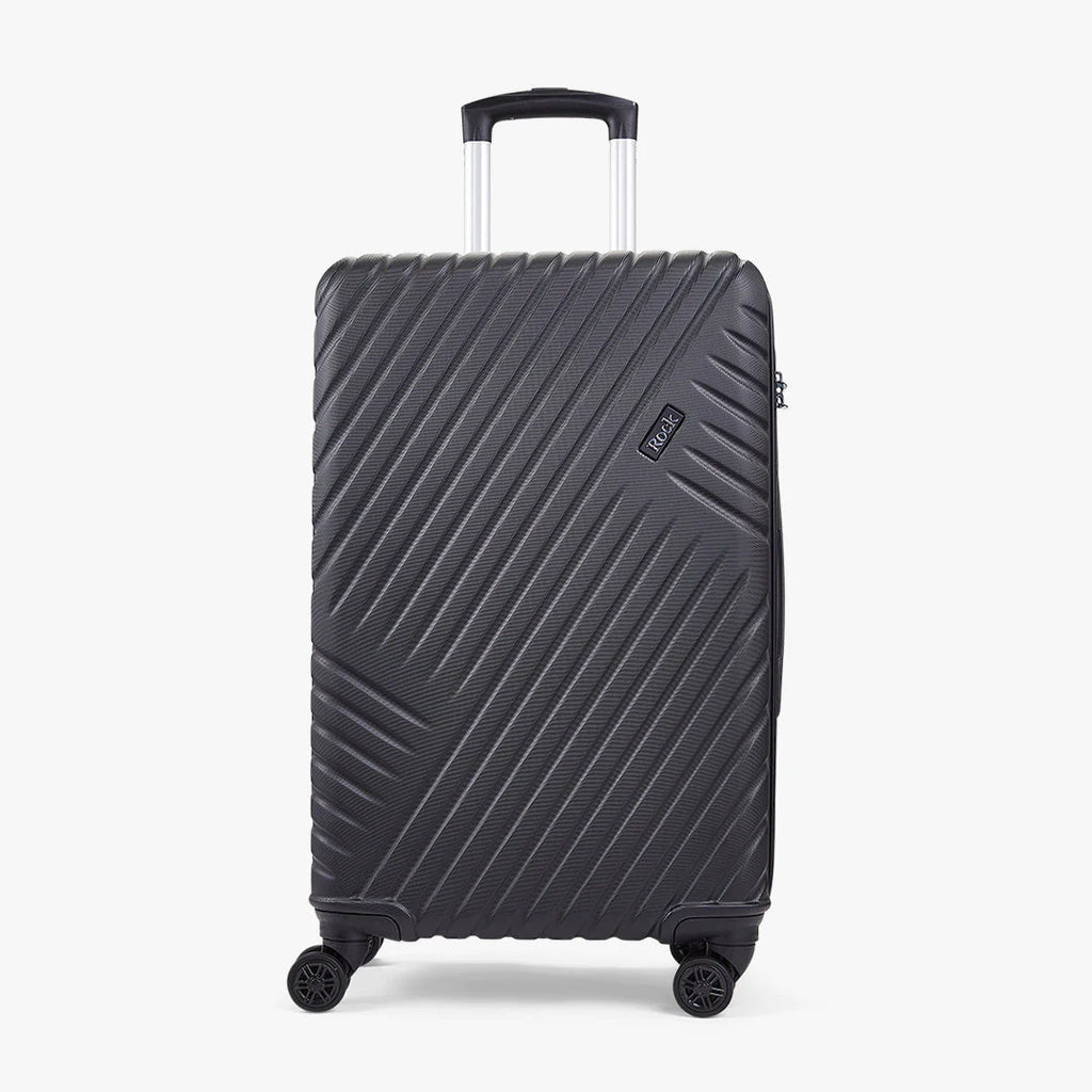 Rock TR0263BLKMED Santiago Medium Suitcase Black - front of the suitcase