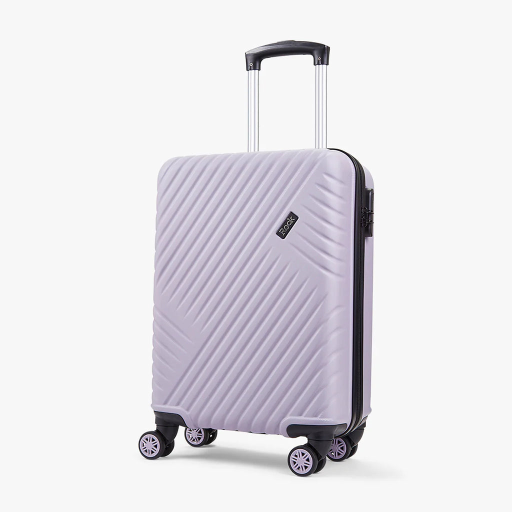 Rock TR0263PUSM Santiago Small Suitcase Purple - front of suitcase at an angle
