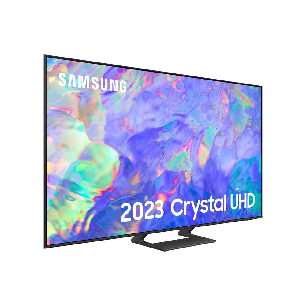 Samsung UE75CU8500KXXU 75" Smart 4K HDR Tv - front view of TV at an angle