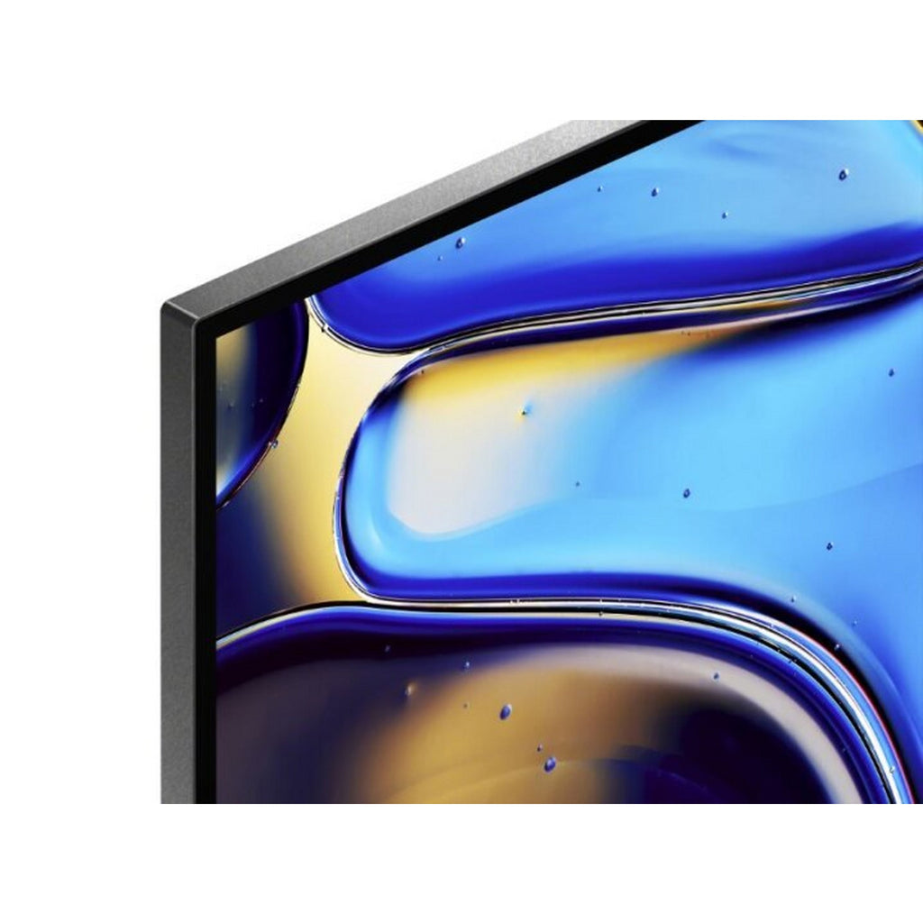 Sony K55XR80PU 55" 4K OLED TV - view of the border bezel in the corner of the television with the screen turned on