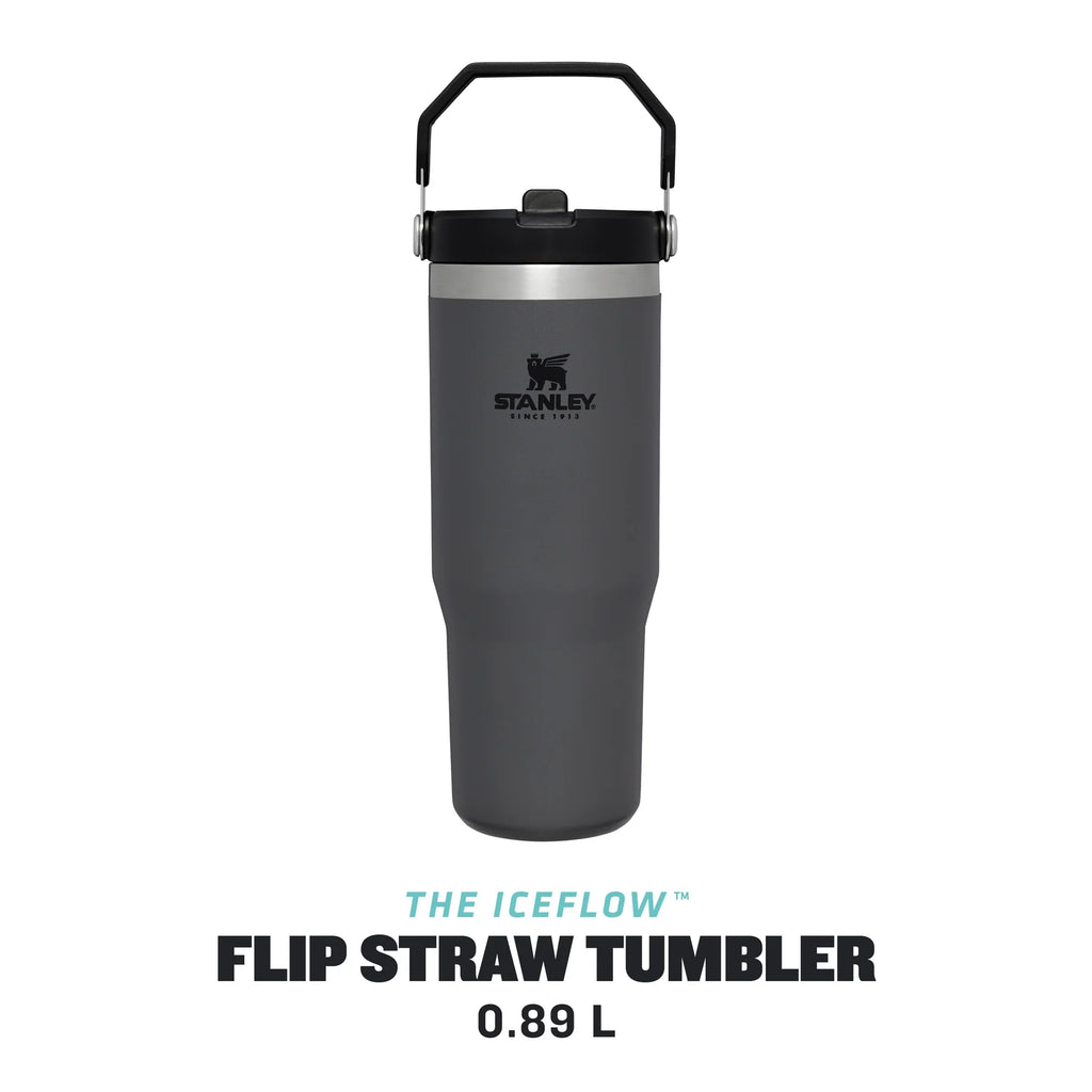 Stanley Iceflow Flip Straw Charcoal Tumbler 0.89L