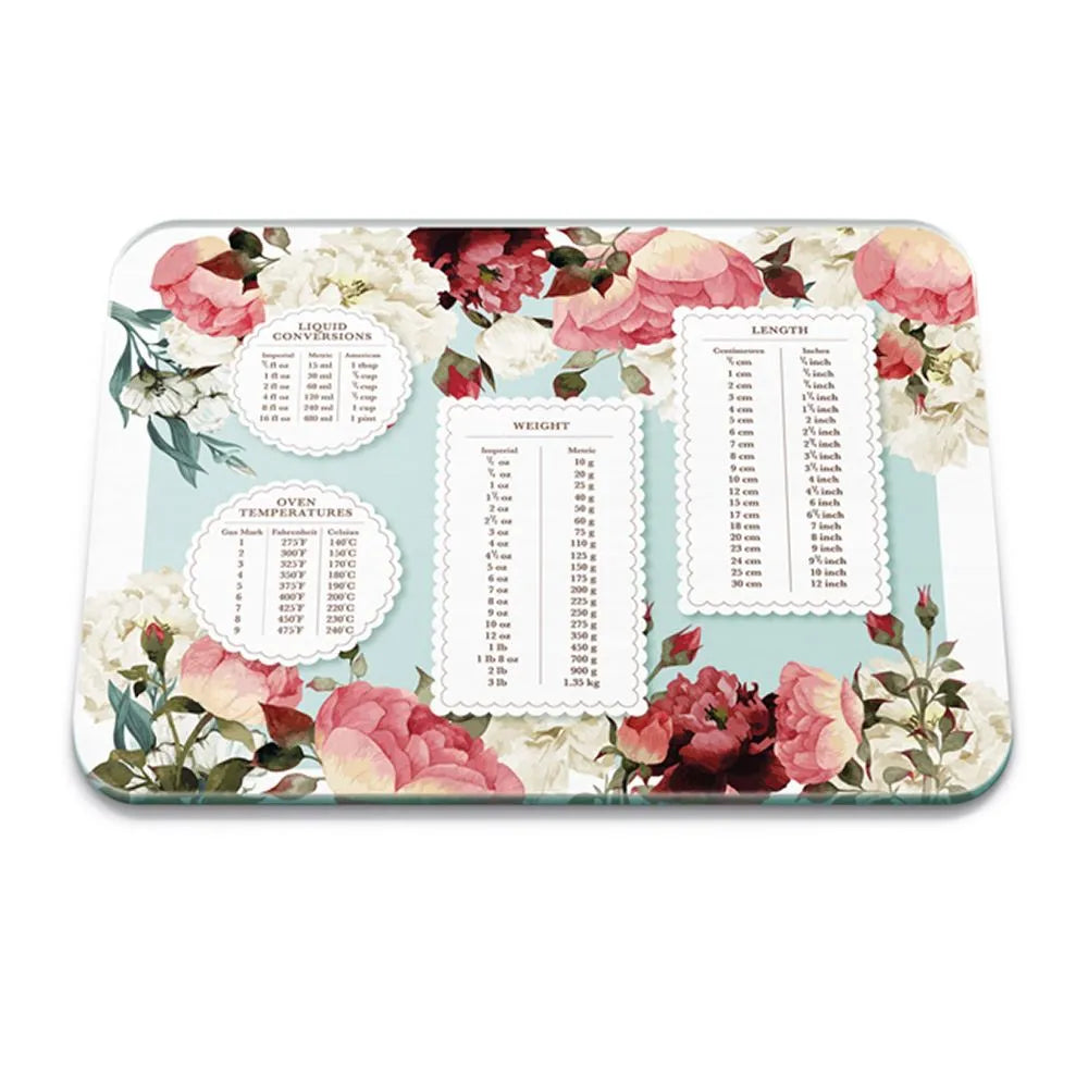 Weights & Measures Floral Large Glass Worktop Protector