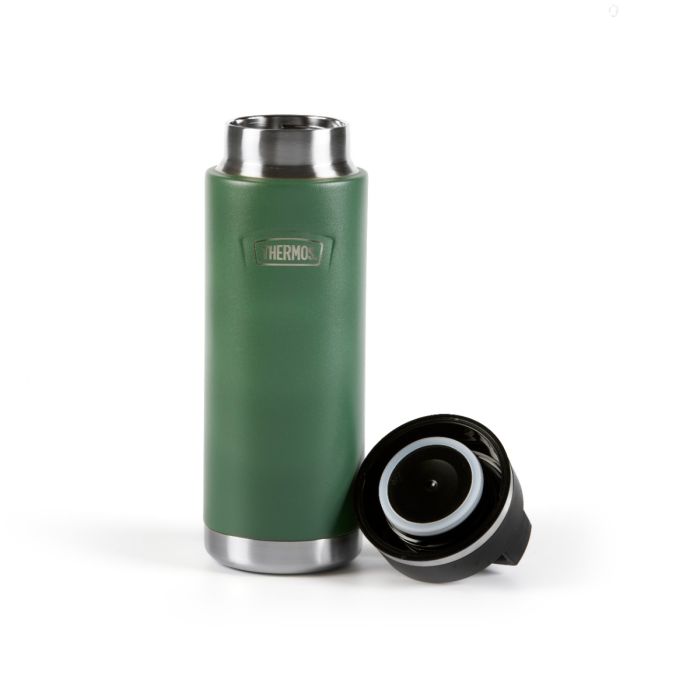 Thermos Icon 710ml Dual Use Bottle Rock Cap Green opened