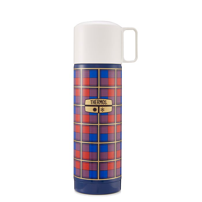 Thermos Stainless Steel Flask Blue Plaid