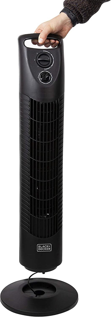 Tower Fan with Timer Black