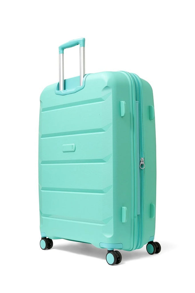 Tulum Large Suitcase in Turquoise back