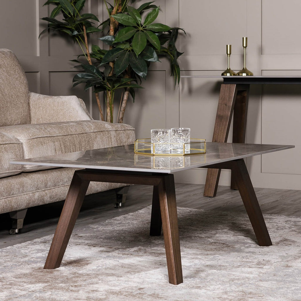 Axton Console Table in Latte Hue by Vida Living - table in living room setting