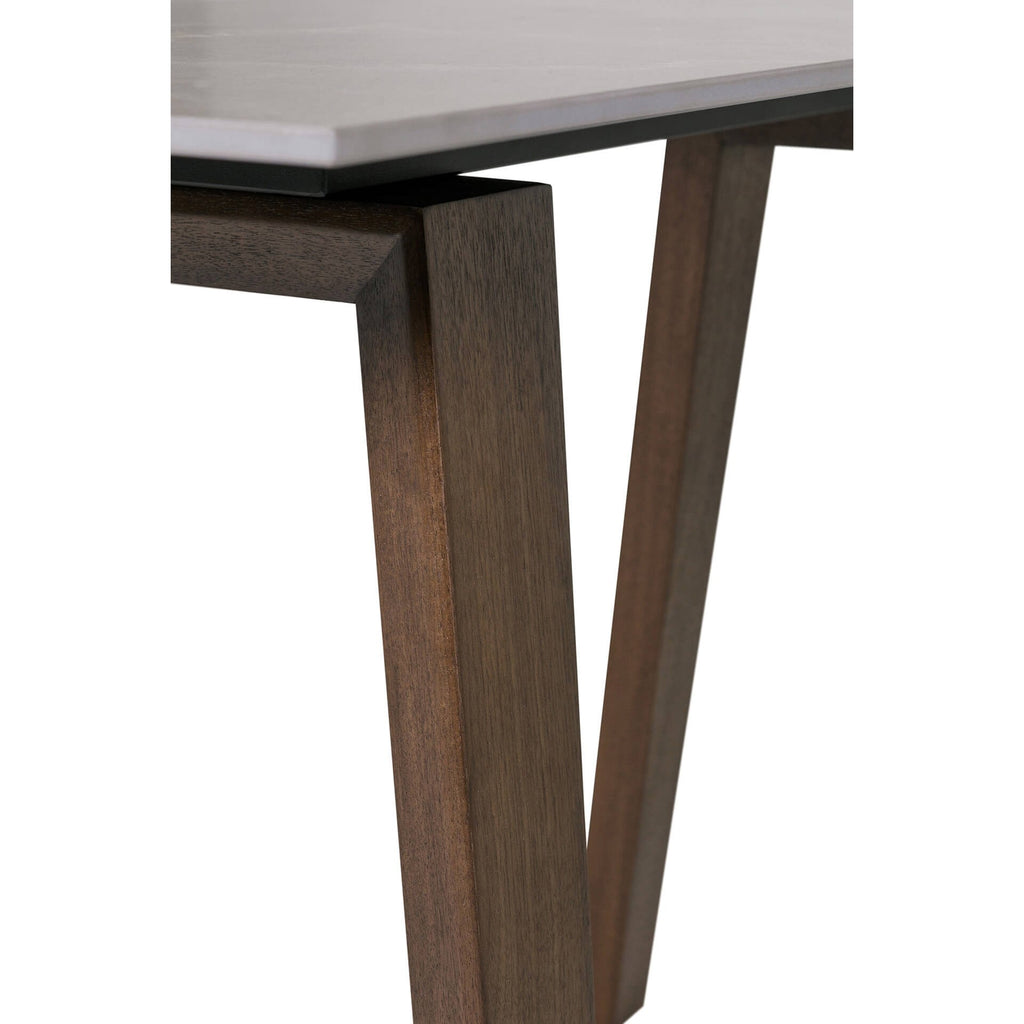 Axton Console Table in Latte Hue by Vida Living - big close-up of wooden legs