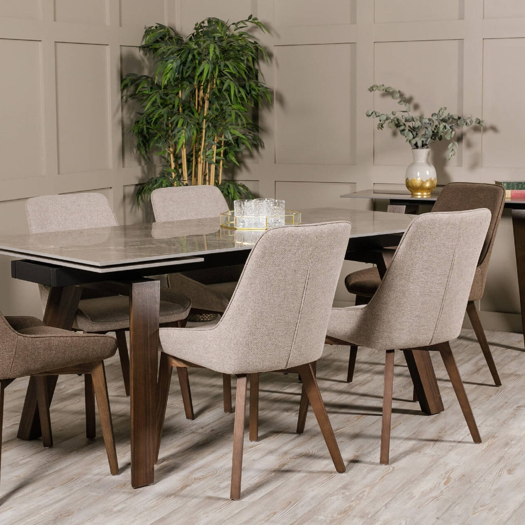 Axton Extending Dining Table 1800/2600mm - Latte Vida Living - table in a home setting