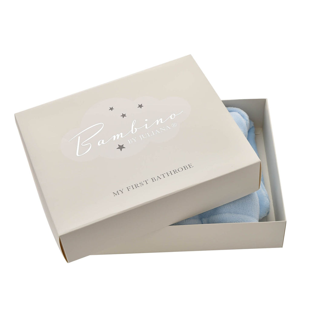 CG1682B Bambino Babys Dressing Gown Blue 3-6 Months - dressing gown pictured in box