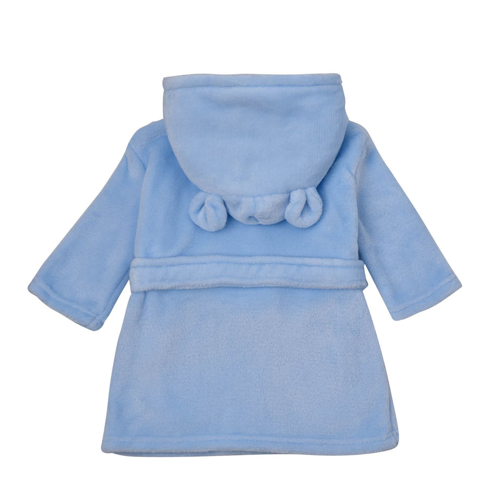 CG1682B Bambino Babys Dressing Gown Blue 3-6 Months - dressing gown back pictured