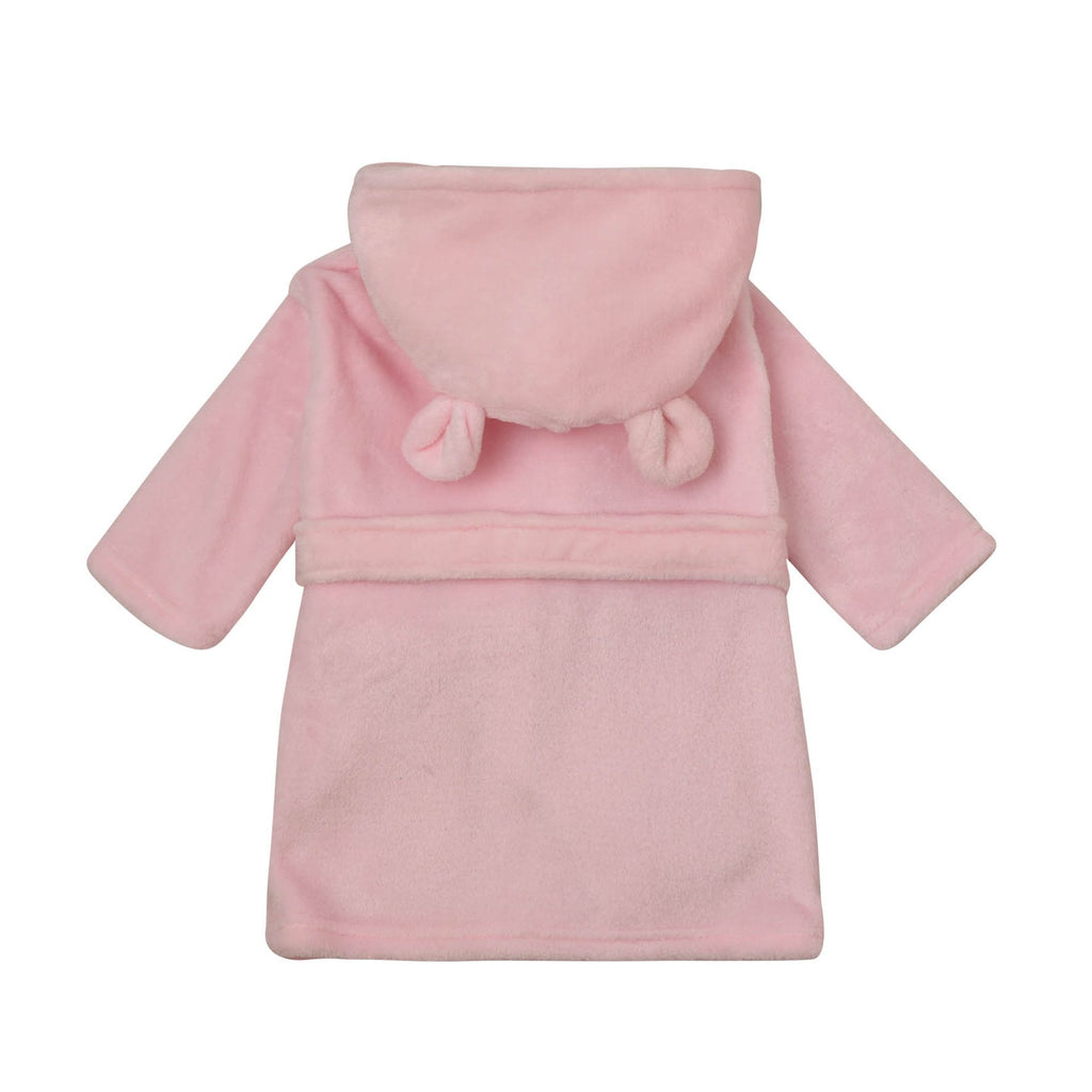 CG1682P Bambino Babys Dressing Gown Pink 3-6 Months - back of dressing gown pictured
