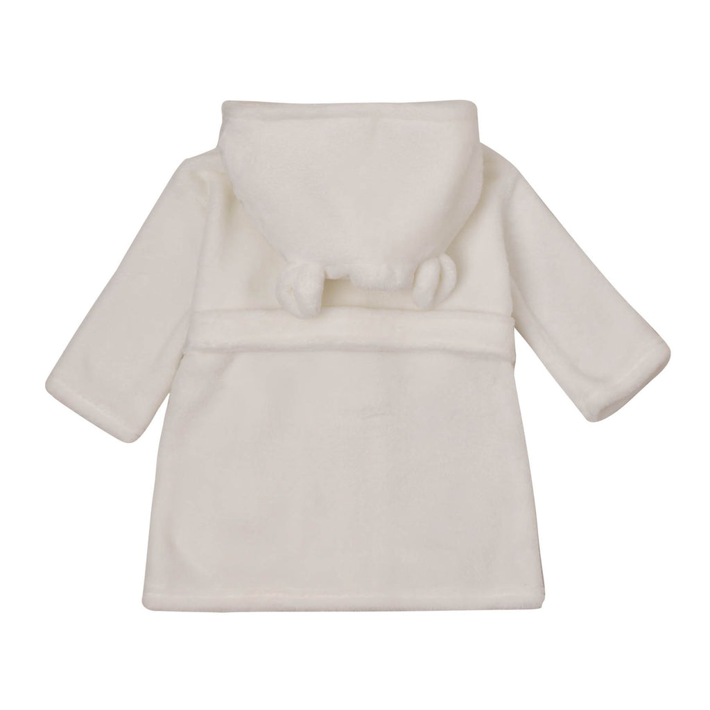 CG1682W Bambino Babys Dressing Gown White 3-6 Months - back of dressing gown pictured