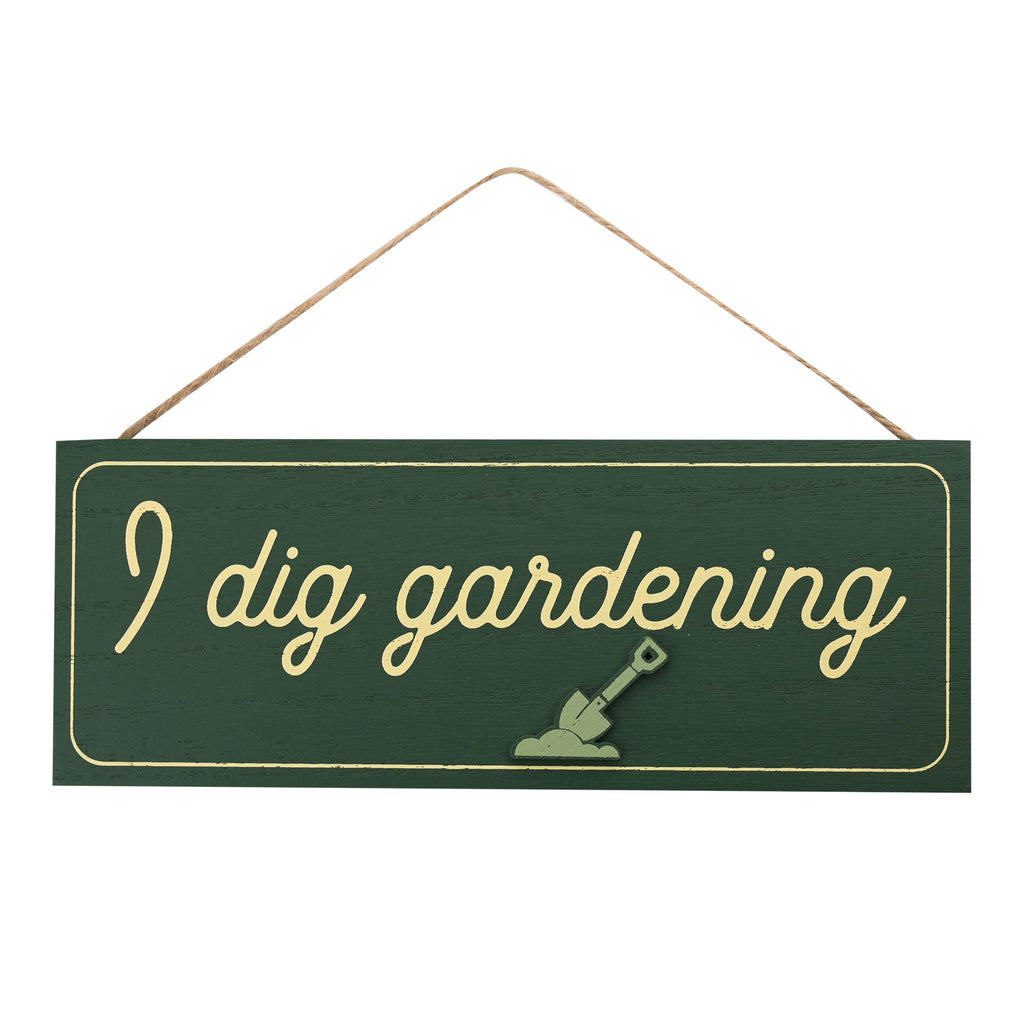 CL1124 Wall Plaque I Dig Gardening - front of plaque