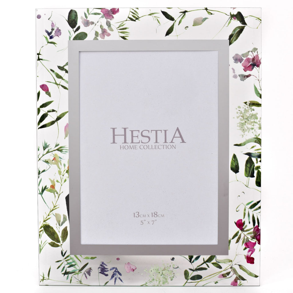 HE1802F57 Hestia Wild Flower Photo Frame 5" X 7" - picture of photo frame