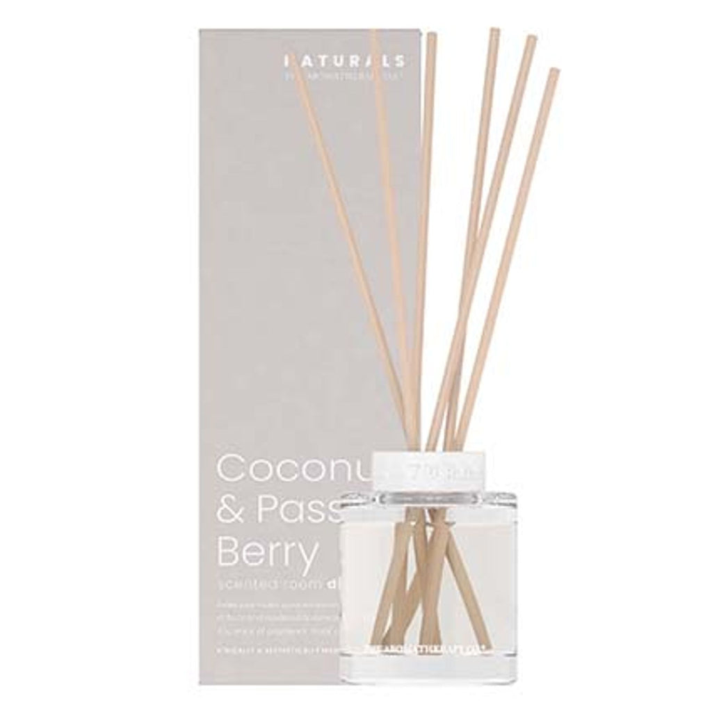 IT04181 Naturals Diffuser 120ML Coconut & Passion Berry - diffuser pictured in front of the packaging