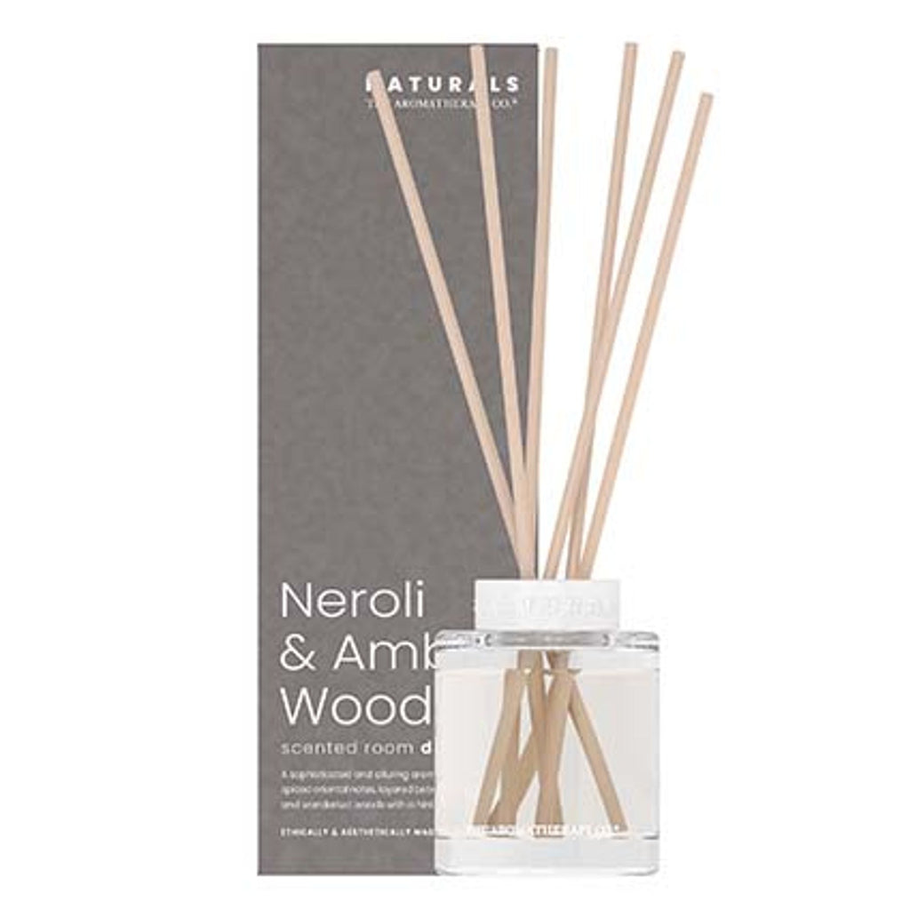 IT04185 Naturals Diffuser 120ML Neroli & Amber Wood - diffuser pictured in front of the packaging