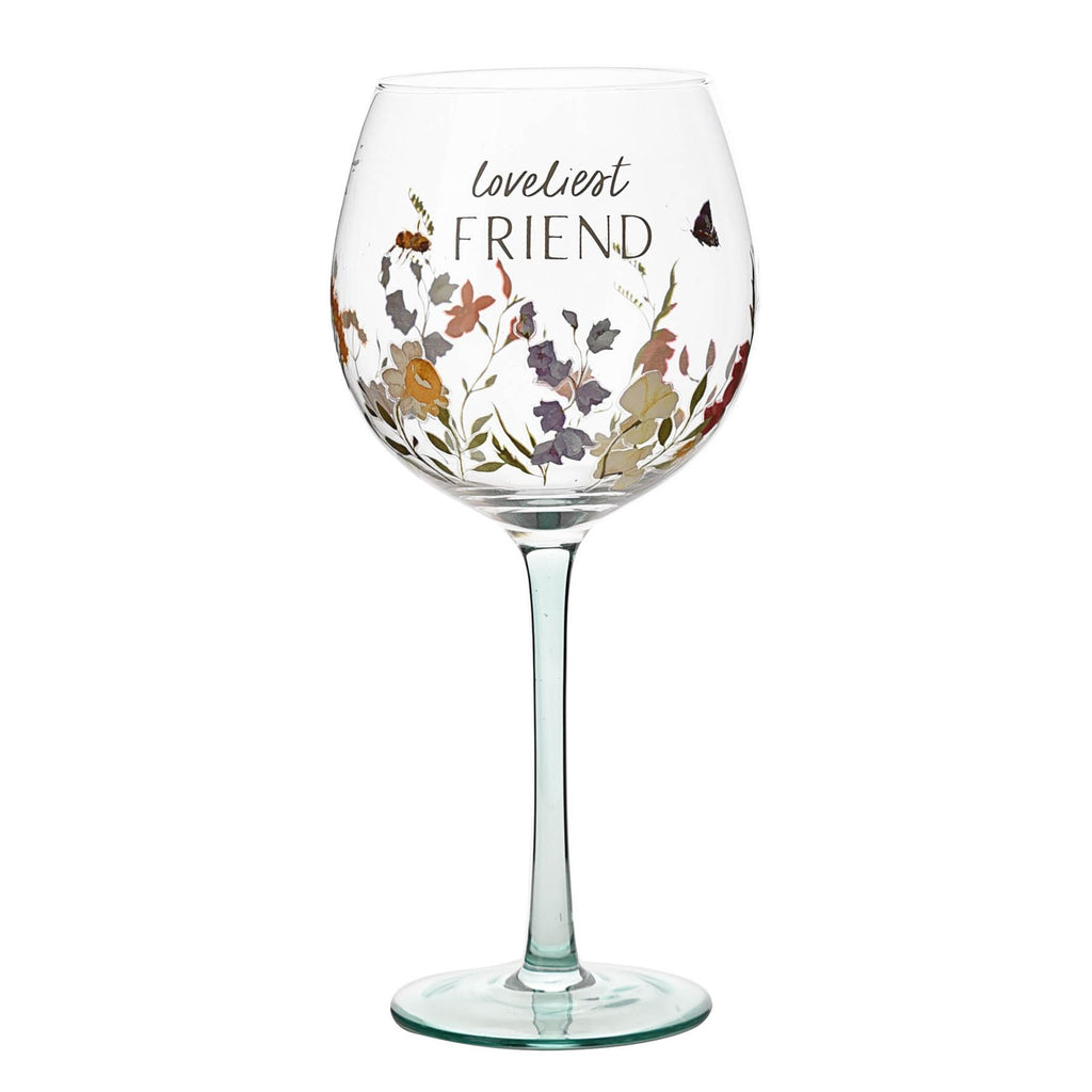 TC114F The Cottage Garden Gin Glass "Friend" - front of product
