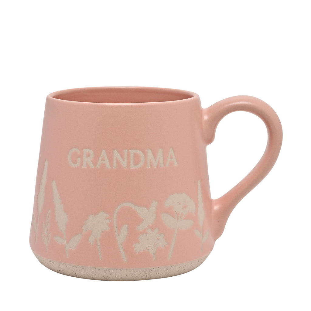 TC169GM The Cottage Garden Floral Mug Pink " Grandma" - front of mug