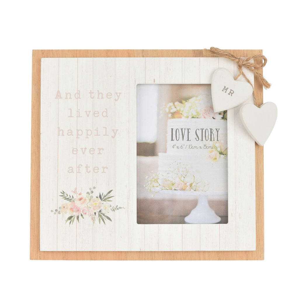 WG995 Love Story Photo Frame " Happy Ever After" - front of picture frame