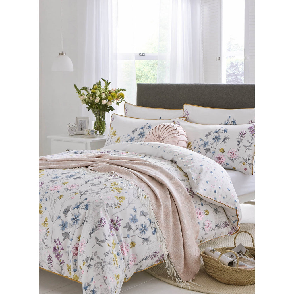 Laura Ashley Wild Meadow Multi King Quilt Set - bedroom view