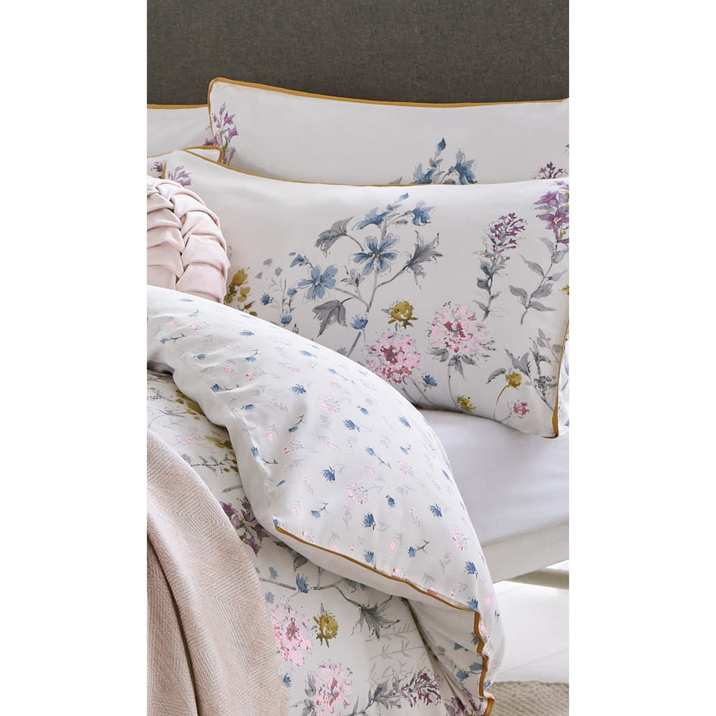 Laura Ashley Wild Meadow Multi King Quilt Set - pillowcase design