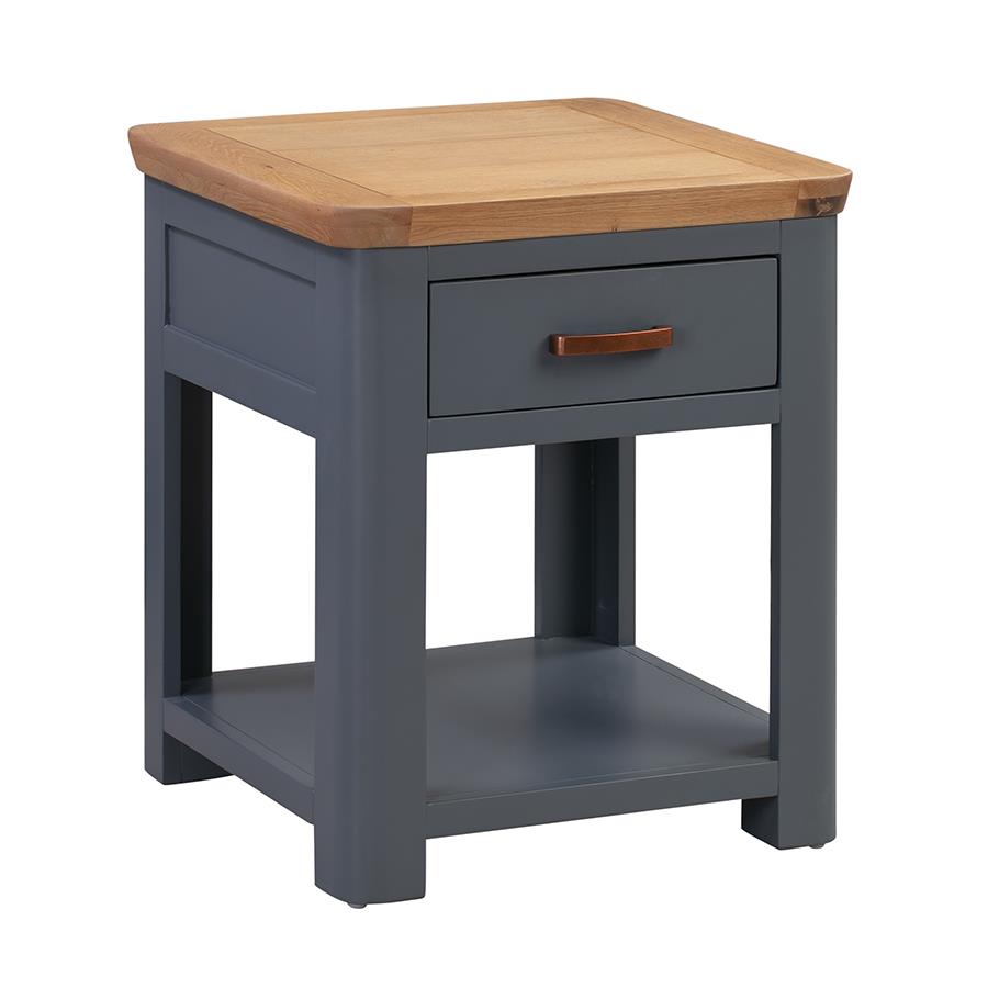 Treviso Painted End Table With Drawer - Midnight Blue
