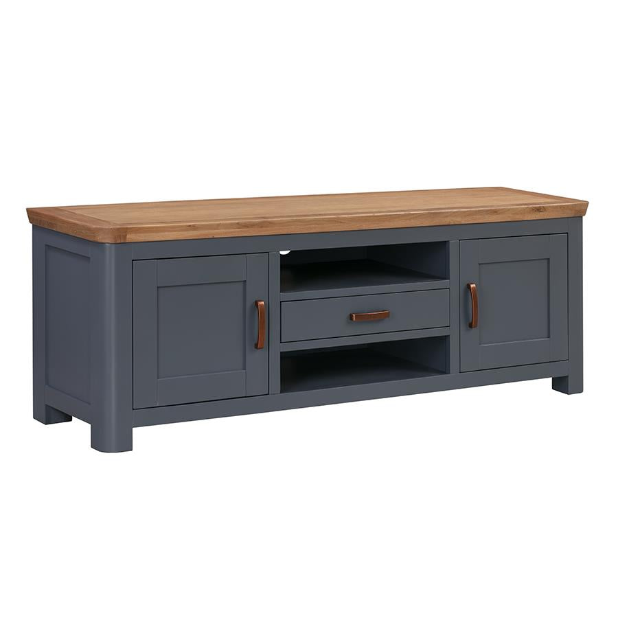 Treviso Painted Wide Tv Unit - Midnight Blue