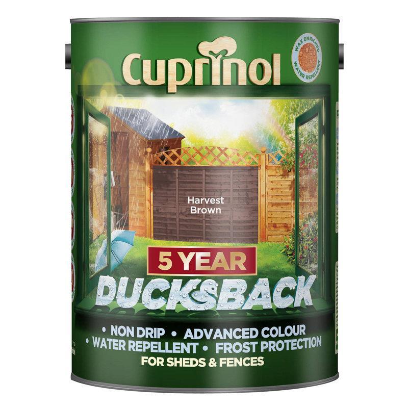 Cuprinol Ducksback Fence Paint Harvest Brown 5L