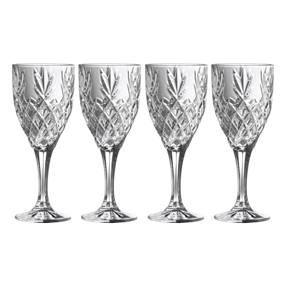 Galway Crystal Renmore Goblet Set of 4