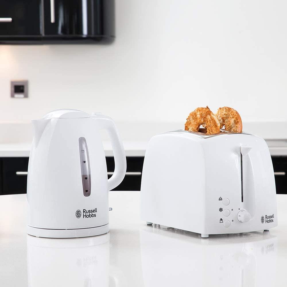 Russell Hobbs 21640 Textures 2 Slice White Toaster lifestyle shot