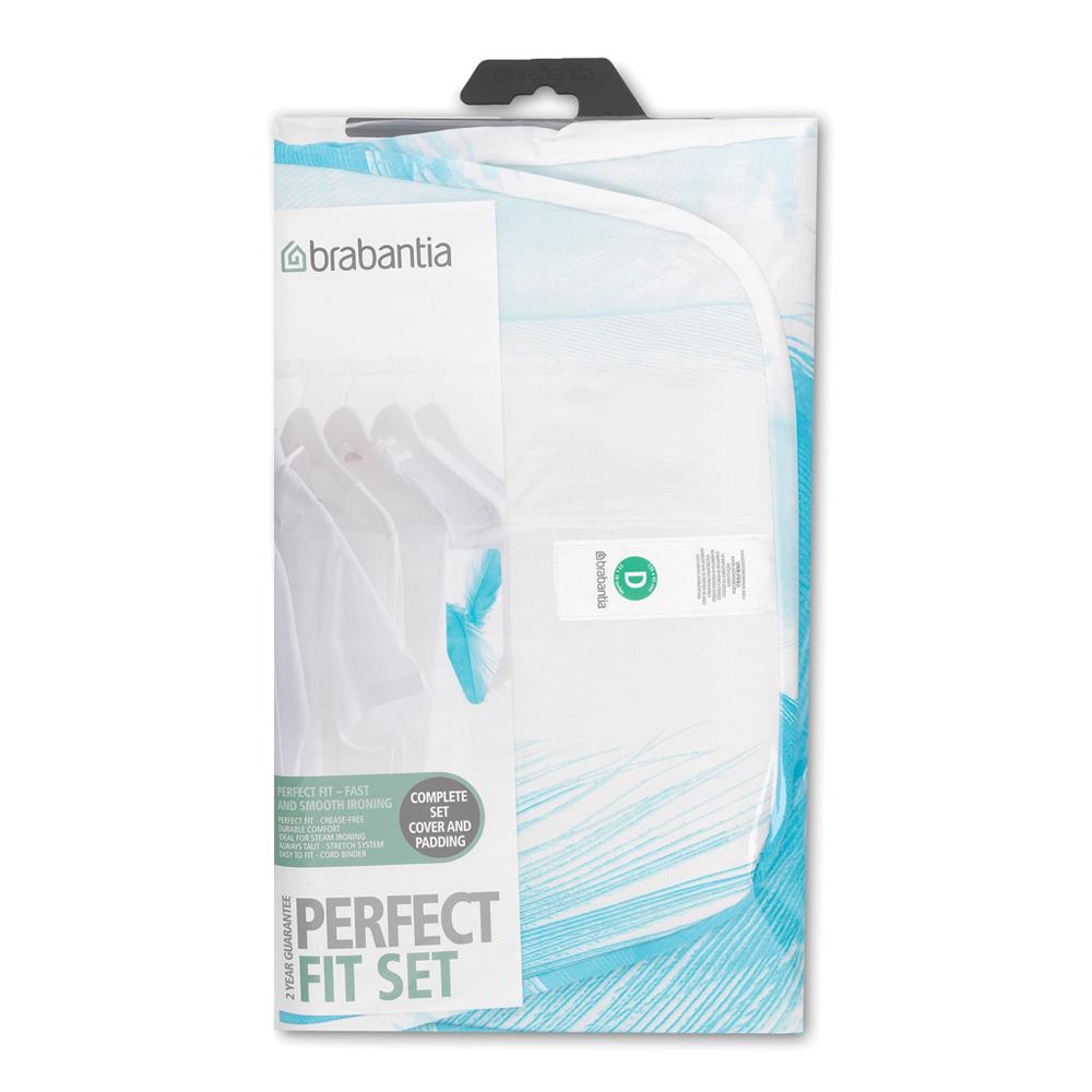 Brabantia Ironing Board Cover Set, Size D, 4mm 135x45cm, Cotton, Mixed Colourful - Smyth Patterson