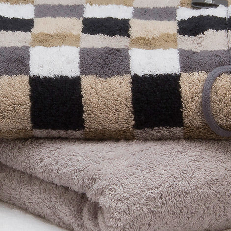Cawo Lifestyle Beige/Grey Cubes Face Cloth SL7047/37