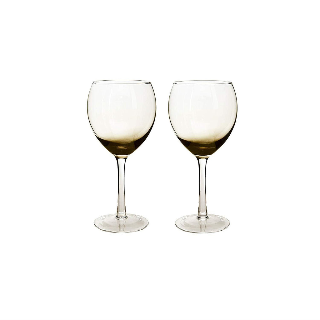 Contemporary Smoked Grey Wine Glasses Pack 2 by Denby