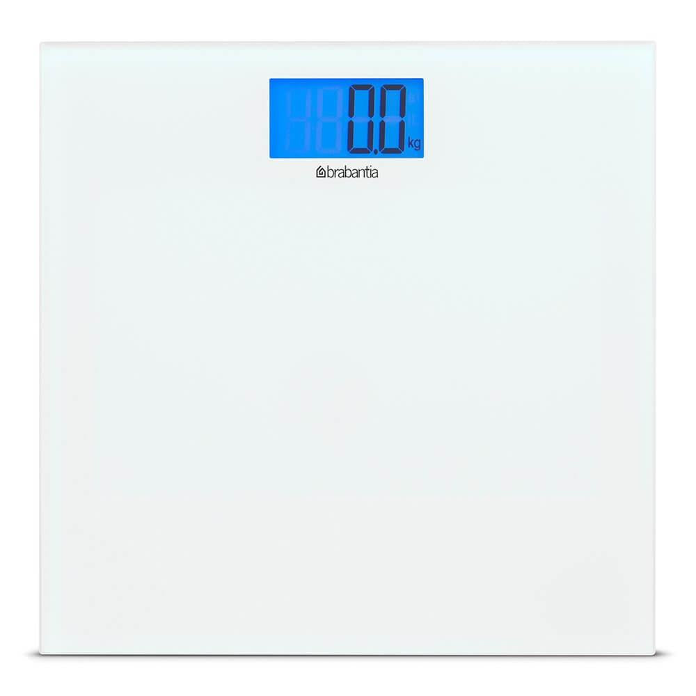 Brabantia White Glass Digital Bathroom Scales