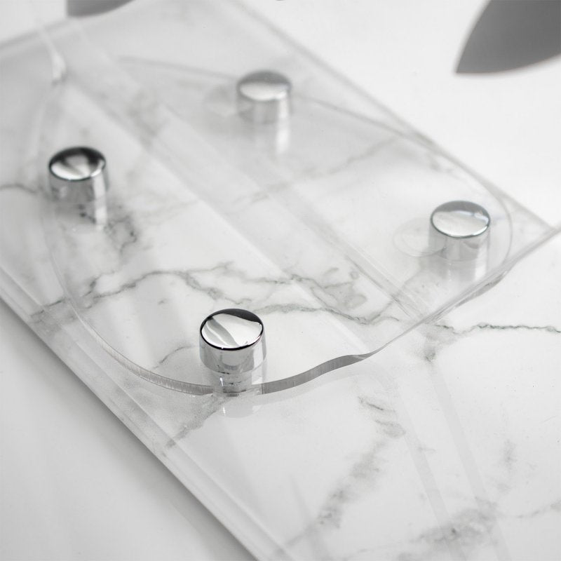 5pc Luxe Marble Effect Knife Block Set