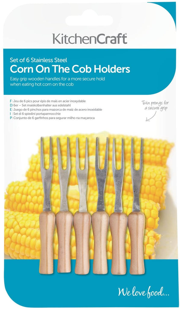 Kitchen Craft Wooden Corn On The Cob Holders