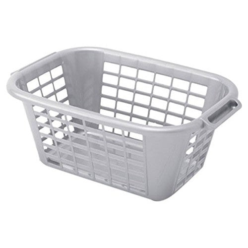 Laundry Basket Rectangular 40L Metallic