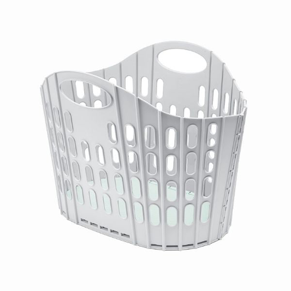 Addis 518163 Fold Flat Laundry Basket Green & Grey