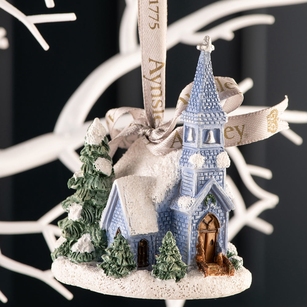 Blue Church Hanging Ornament