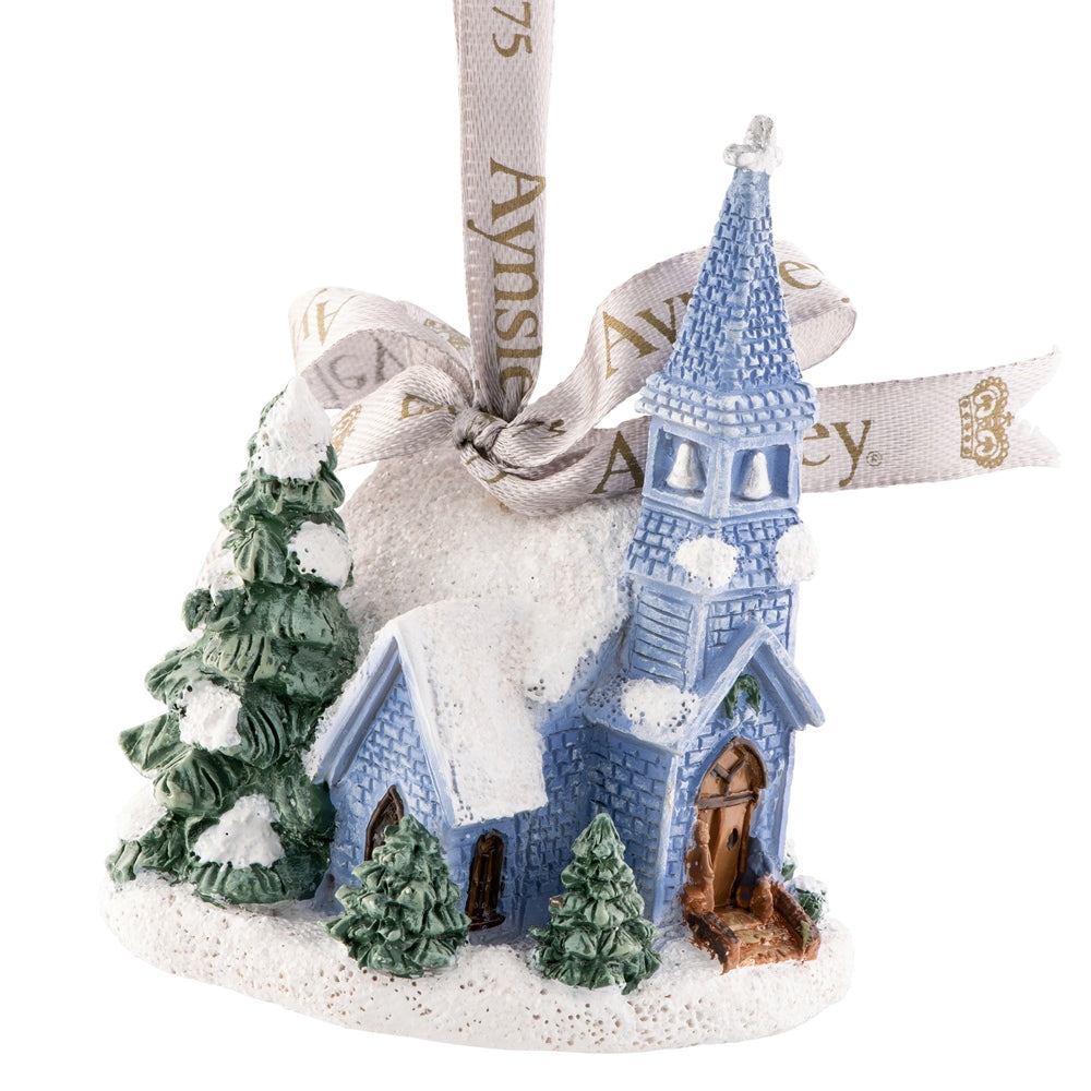 Blue Church Hanging Ornament